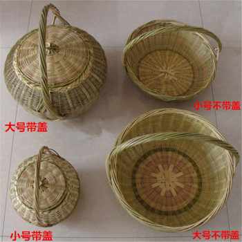 纯手工竹编菜篮子竹筐竹篓竹篮子水果篮环保菜篮竹制品 迷你不带盖口径25高10厘米【图片 价格 品牌 报价】-京东